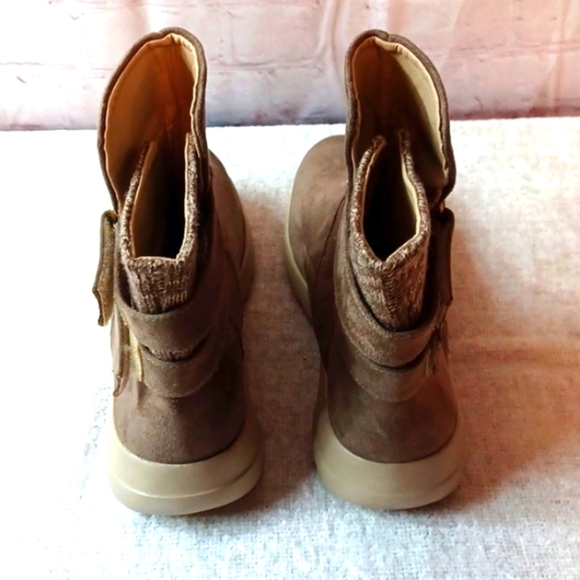 Andrea Tan Textile Light Ankle Boots 8M New - Picture 4 of 10